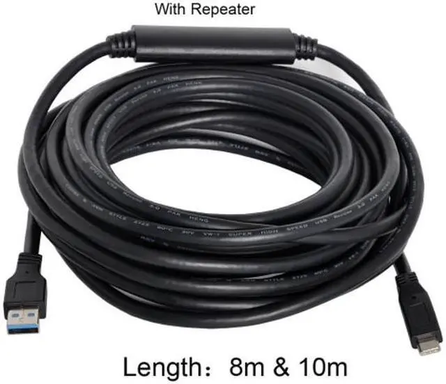 Alt view image 4 of 7 - Cablecc 10m USB-C USB 3.1 Type C Male to USB3.0 Type A Male Data GL3523 Repeater Cable for Tablet & Phone & Hard Disk Drive