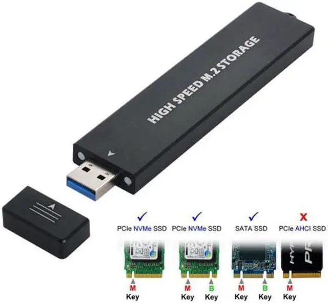 Alt view image 3 of 7 - Chenyang Cable USB 3.0 to NVME M-key M.2 NGFF SATA SSD External PCBA Case Conveter Adapter RTL9210B Chipset