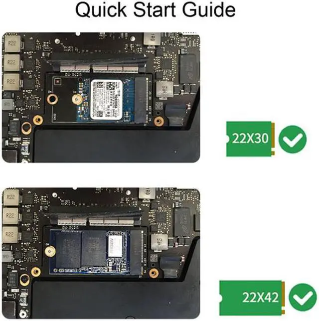 Alt view image 3 of 6 - Cablecc M.2 NGFF M-Key NVME SSD Convert Card fit for Macbook Pro  2016 2017 13" A1708 A1707 A1706