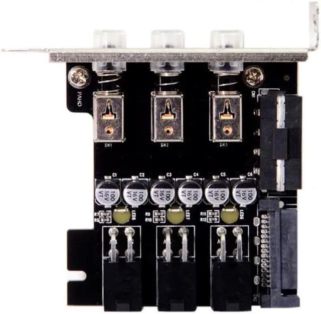 Main image of Cablecc Three 3 Hard Disk Control System Intelligent Control Management System HDD SSD Power Switch with Low Profile Bracket