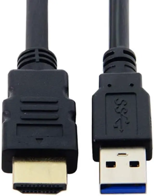 Alt view image 4 of 7 - Chenyang Combo USB 3.0 & HDTV HDMI 1.4 Male to Female Extension Cable with Waterproofable Mount Shell 100cm