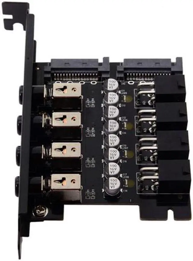 Alt view image 5 of 7 - Chenyang Cable 4 Hard Disk Control System Intelligent Control Management System HDD SSD Power Switch with PCI Bracket