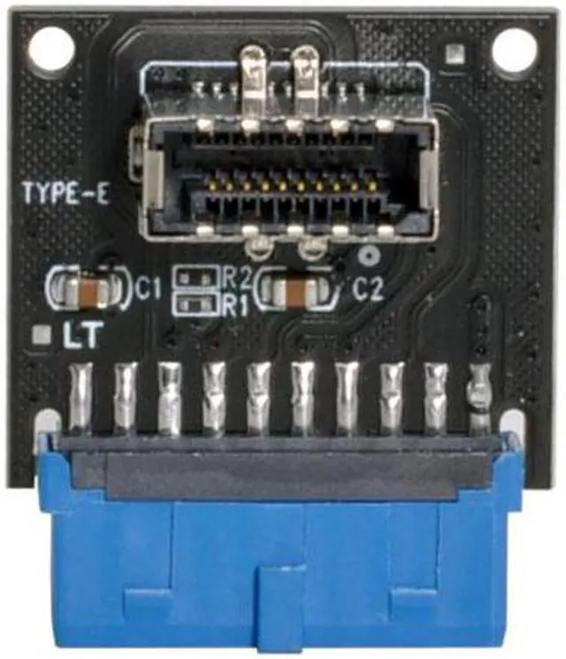 Alt view image 3 of 6 - Chenyang Cable USB 3.1 Front Panel Socket Key-A Type-E to USB 3.0 20Pin Header Male Extension Adapter for Motherboard