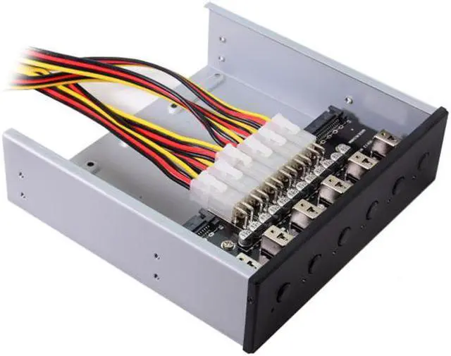 Alt view image 4 of 7 - Chenyang Cable 6 Hard Disk Control System Intelligent Control Management System HDD SSD Power Switch with 5.25 CD-ROM Bay