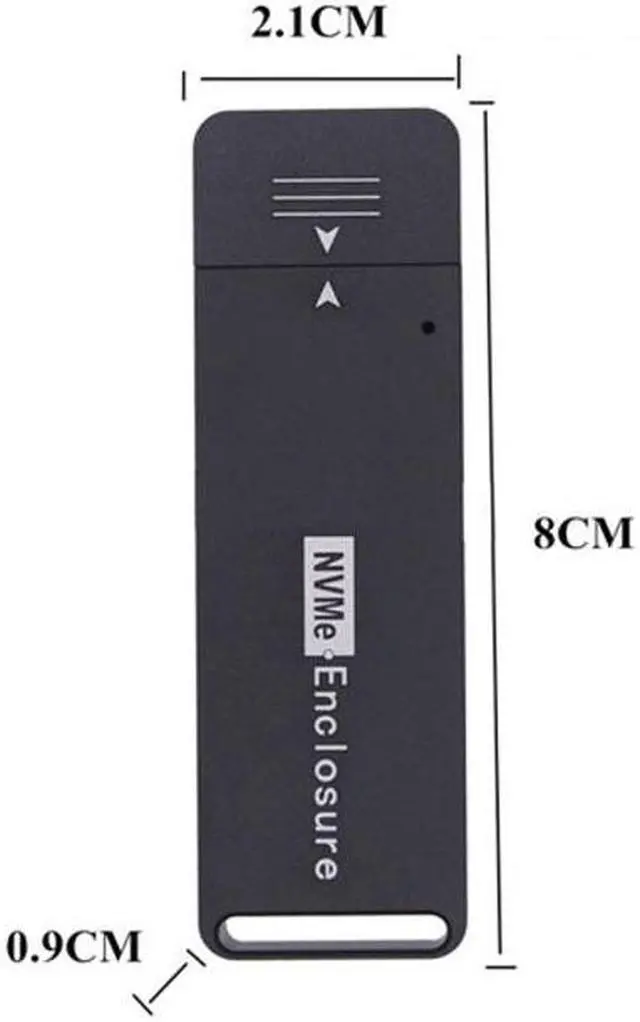 Alt view image 6 of 7 - HKCY U3-047 USB 3.1 Gen2 10Gbps to NVME PCI-E M-Key Solid State Drive External Enclosure 2230/2242mm