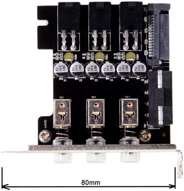 Alt view image 7 of 7 - Cablecc Three 3 Hard Disk Control System Intelligent Control Management System HDD SSD Power Switch with Low Profile Bracket