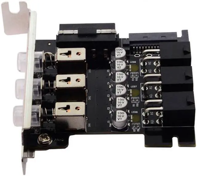 Alt view image 3 of 7 - Cablecc Three 3 Hard Disk Control System Intelligent Control Management System HDD SSD Power Switch with Low Profile Bracket