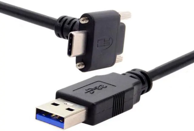 Alt view image 2 of 7 - Chenyang 5.0m Fit for Oculus Link VR USB 3.1 Type-C Dual Screw Locking to Standard USB3.0 Data Cable