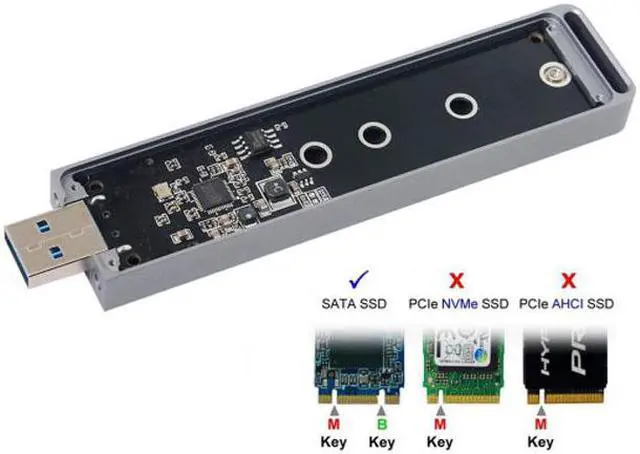 Alt view image 3 of 7 - KAIBOXIXI B/M-key NGFF M2 SSD  to USB 3.0 External PCBA Conveter Adapter Card Flash Disk Type