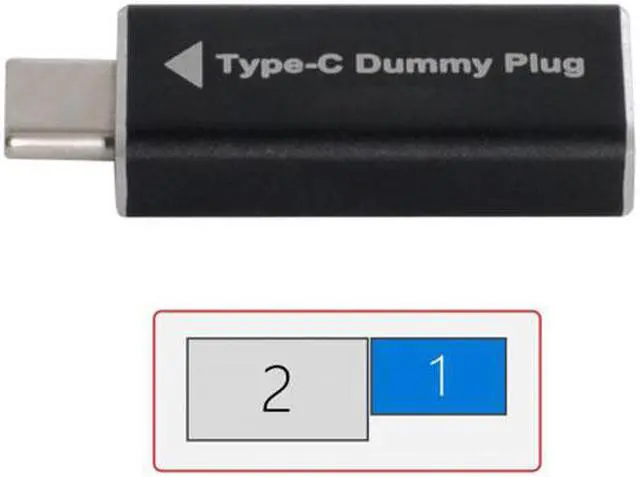 Alt view image 4 of 5 - Chenyang Cable CY Virtual Display Adapter USB-C Type-C DDC EDID Dummy Plug Headless Ghost Display Emulator 1920x1080p@60Hz