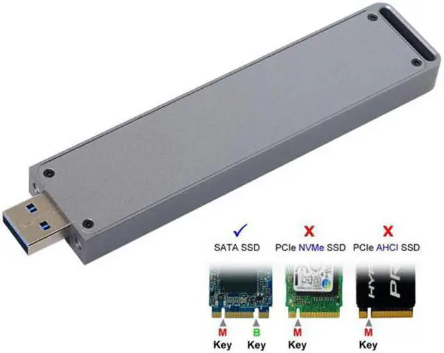 Alt view image 2 of 7 - KAIBOXIXI B/M-key NGFF M2 SSD  to USB 3.0 External PCBA Conveter Adapter Card Flash Disk Type