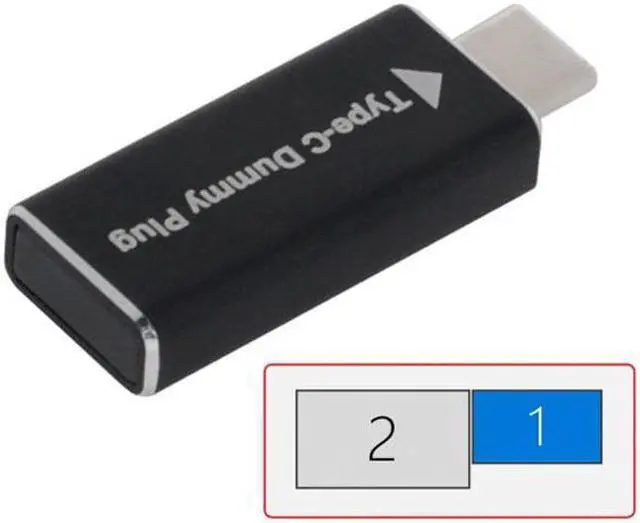 Alt view image 2 of 5 - Chenyang Cable CY Virtual Display Adapter USB-C Type-C DDC EDID Dummy Plug Headless Ghost Display Emulator 1920x1080p@60Hz