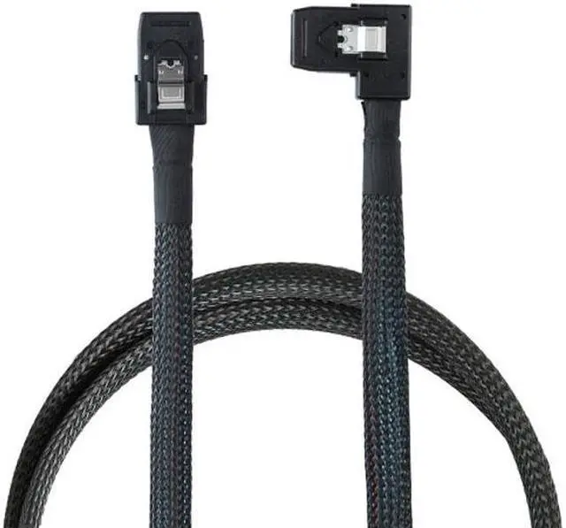 Main image of Chenyang Cable Ultra Slim Flat Right Angled 90 Degree Mini SAS 36pin SFF-8087 to 8087 Data Raid Cable 80cm