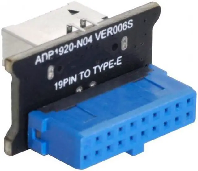 Alt view image 2 of 7 - Jimier Vertical USB 3.1 Front Panel Socket Key-A Type-E to USB 3.0 20Pin Header Male Extension Adapter for Motherboard UC-158