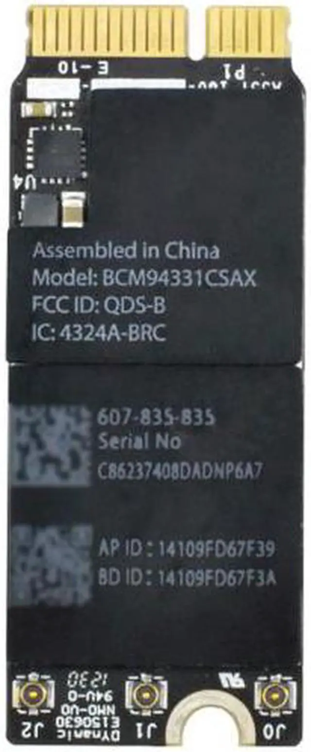 Alt view image 2 of 7 - Cablecc BCM94331CSAX BCM94331CSDAX BCM4331 Bluetooth Wireless Wifi Card Module 802.11N for Mac 2012-2013 MD212 MD213 A1398 A1425