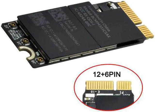 Alt view image 3 of 7 - Cablecc BCM94331CSAX BCM94331CSDAX BCM4331 Bluetooth Wireless Wifi Card Module 802.11N for Mac 2012-2013 MD212 MD213 A1398 A1425