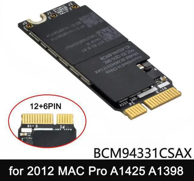Alt view image 5 of 7 - Cablecc BCM94331CSAX BCM94331CSDAX BCM4331 Bluetooth Wireless Wifi Card Module 802.11N for Mac 2012-2013 MD212 MD213 A1398 A1425