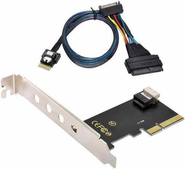 Main image of Chenyang PCI-E 3.0 4.0 to SFF-8654 Slimline SAS Card Adapter and U.2 U2 SFF-8639 NVME PCIe SSD Cable for Mainboard SSD