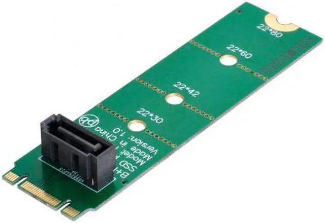 Alt view image 2 of 7 - Cablecc Motherboard NGFF B/M-key M.2 to Vertical SATA 7pin Hard Disk Drive SSD PCBA Extension Adapter