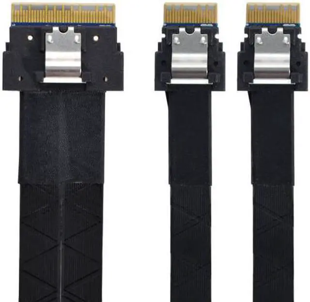 Main image of Chenyang PCI-E Ultraport Slimline SAS Slim 4.0 SFF-8654 8i 74pin to Dual  SFF-8654 4i 38Pin Cable 40cm PCI-Express
