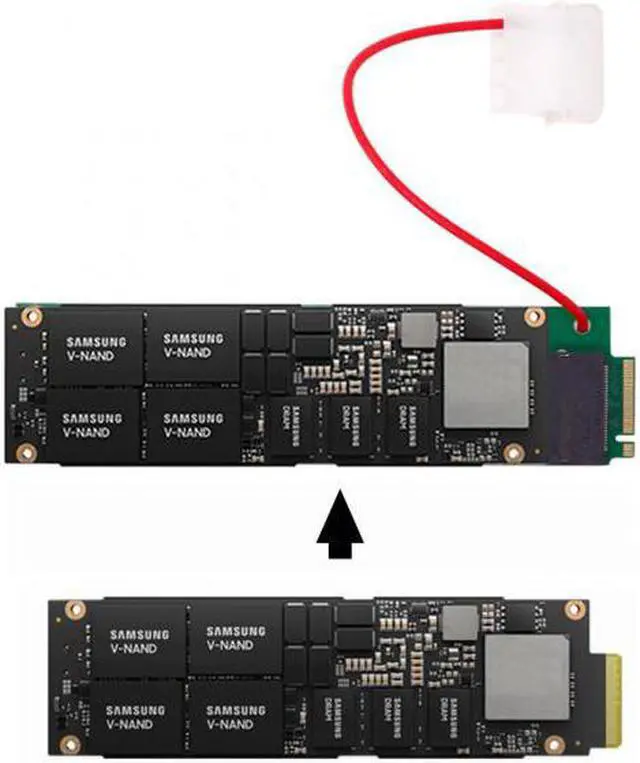 Alt view image 6 of 7 - Cablecc Ruler 1U GEN-Z EDSFF Short SSD E1.S to NVMe NGFF M-key 4X Host Carrier Adapter with Power
