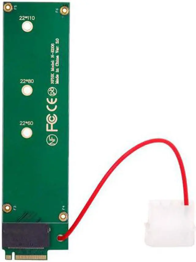 Alt view image 7 of 7 - Cablecc Ruler 1U GEN-Z EDSFF Short SSD E1.S to NVMe NGFF M-key 4X Host Carrier Adapter with Power