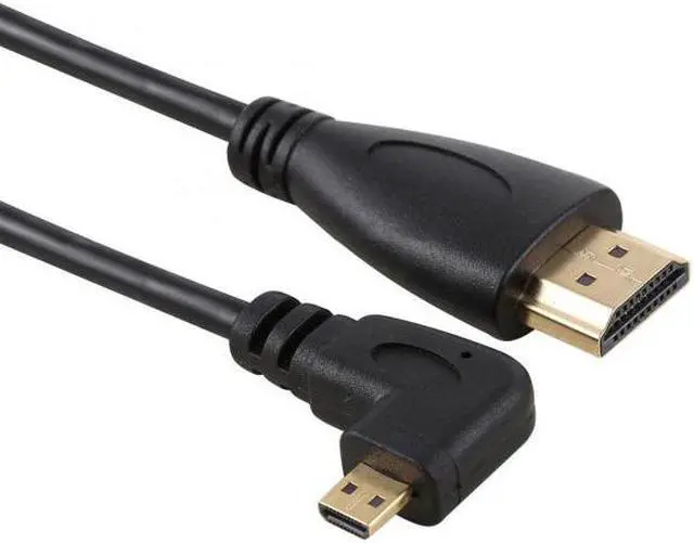Alt view image 6 of 7 - Xiwai Stretch Right Angled 90 Degree Micro HDMI to HDMI Male HDTV Cable for Cell Phone   Tablet   Camera