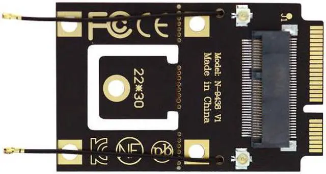 Alt view image 2 of 7 - CY NGFF M.2 Key-A to Mini PCI-E PCI Express Converter Adapter for 9260 8265 7260 AC Wifi Bluetooth Wireless Card