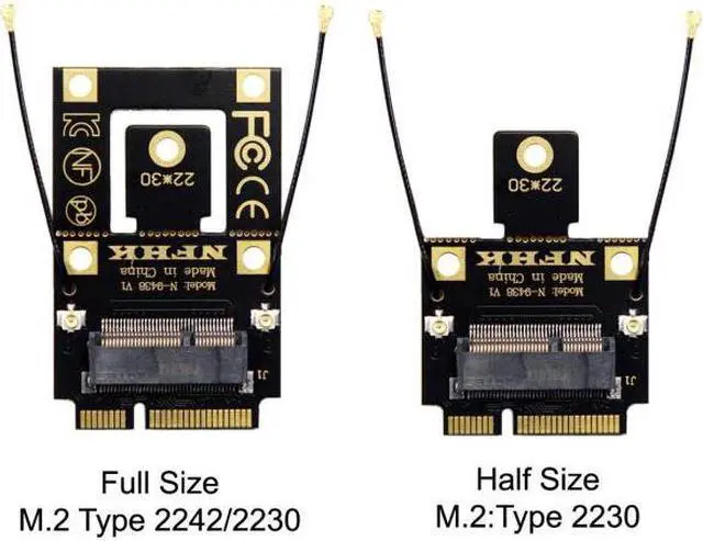 Alt view image 7 of 7 - CY NGFF M.2 Key-A to Mini PCI-E PCI Express Converter Adapter for 9260 8265 7260 AC Wifi Bluetooth Wireless Card