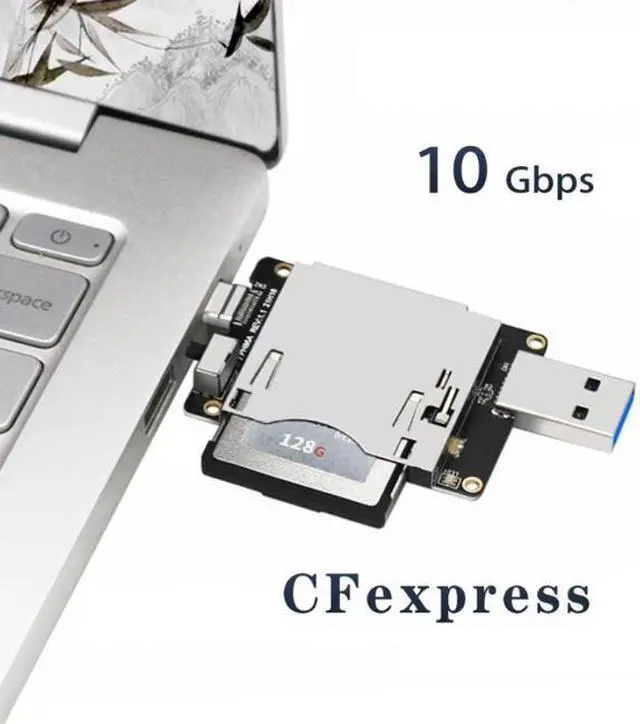 Alt view image 5 of 7 - CY USB3.1 Type-C   Type-A to CF Express Extension Card Reader for CFE Type-B Support R5 Z6 Z7 Memory Card