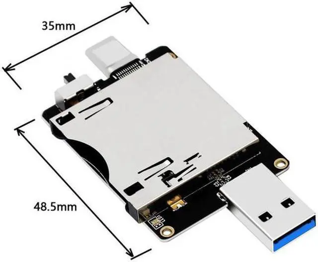 Alt view image 7 of 7 - CY USB3.1 Type-C   Type-A to CF Express Extension Card Reader for CFE Type-B Support R5 Z6 Z7 Memory Card