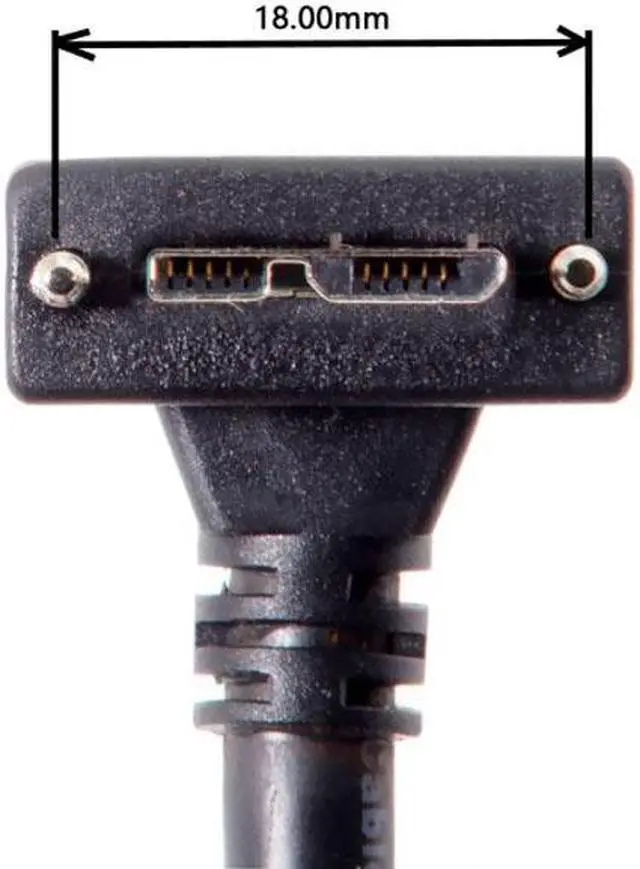 Alt view image 4 of 7 - Chenyang CY 1.2m 3m 5m 90 Degree Down Angled Micro USB Screw Mount to 3.0 Data Cable for Industrial Camera