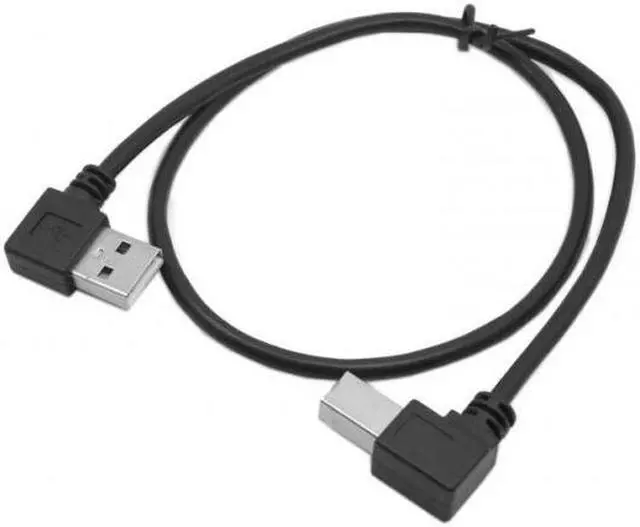 Alt view image 2 of 7 - CY Left Angled USB 2.0 A Male to B Male Angled 90 Degree Printer Cable 50cm 100cm