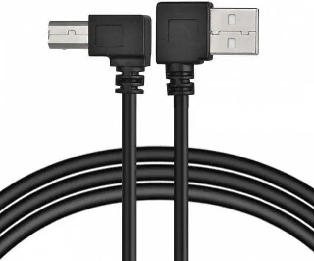 Alt view image 7 of 7 - CY Left Angled USB 2.0 A Male to B Male Angled 90 Degree Printer Cable 50cm 100cm
