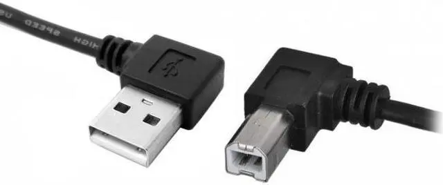 Alt view image 2 of 7 - CY Right Angled USB 2.0 A Male - B Male Printer Scanner 90 Degree Cable 50cm 100cm