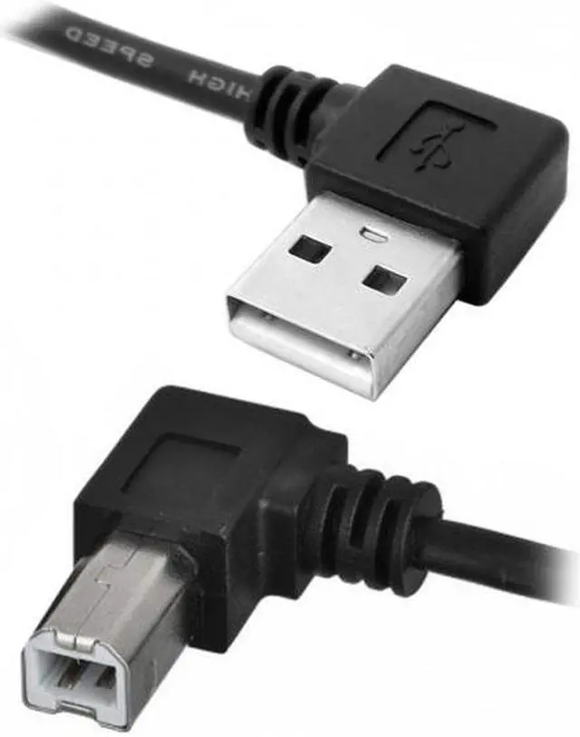 Alt view image 4 of 7 - CY Right Angled USB 2.0 A Male - B Male Printer Scanner 90 Degree Cable 50cm 100cm