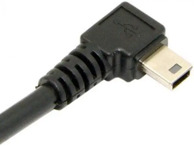 Alt view image 4 of 7 - Jimier Cable Mini USB B Type 5pin Male Right Angled 90 Degree to USB 2.0 Male Data Cable 6ft 1.8m