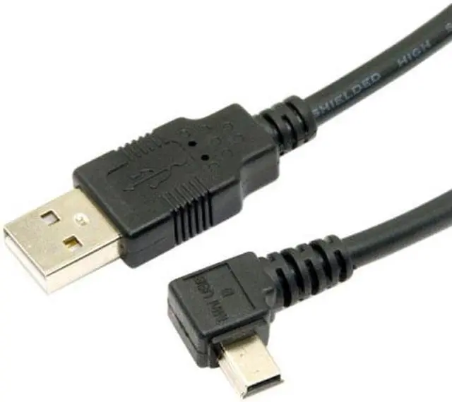 Alt view image 3 of 7 - Jimier Cable Mini USB B Type 5pin Male Right Angled 90 Degree to USB 2.0 Male Data Cable 6ft 1.8m