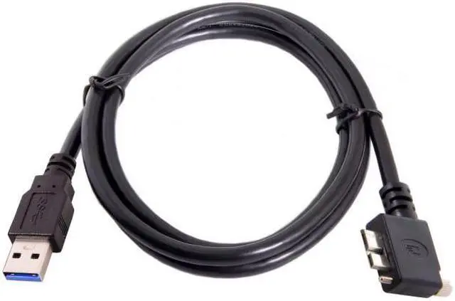 Alt view image 7 of 7 - CY 1.2m 90 Degree Left Angled Micro USB Screw Mount to 3.0 Data Cable for Industrial Camera