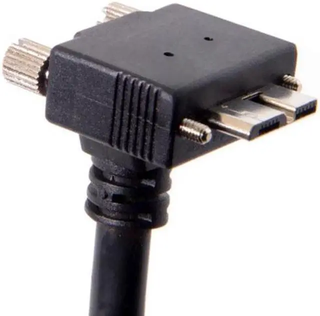 Alt view image 4 of 8 - Chenyang CY 5.0M 90 Degree Up Angled Micro USB Screw Mount to 3.0 Data Cable for Industrial Camera