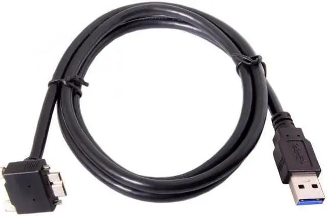 Alt view image 7 of 8 - Chenyang CY 5.0M 90 Degree Up Angled Micro USB Screw Mount to 3.0 Data Cable for Industrial Camera