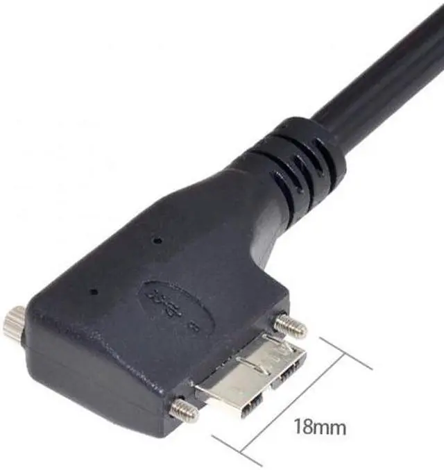 Main image of CY Dual Screws 90 Degree Left Angled Micro USB Mount to USB3.0 Data Cable for Industrial Camera