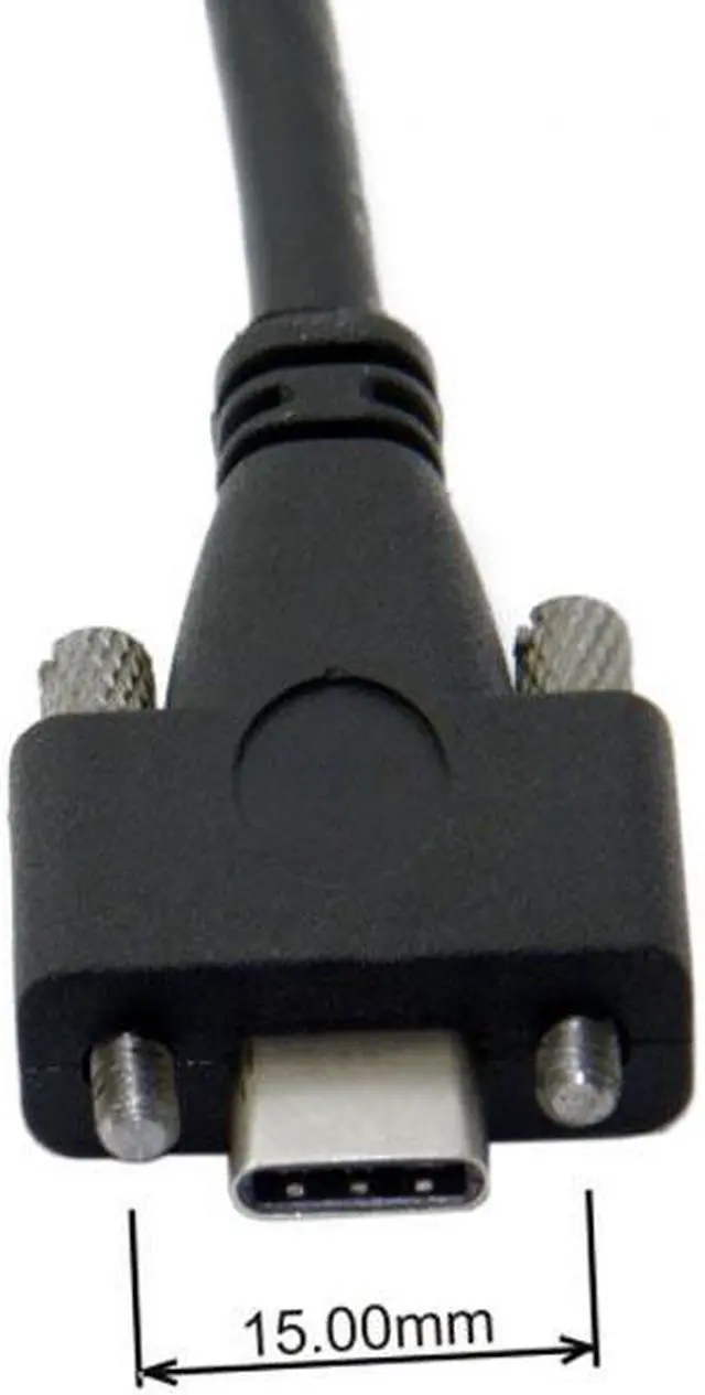 Alt view image 2 of 7 - CY USB 3.1 Type-C Dual M2 Screws Locking to Locking USB-C 10Gbps Data Cable Panel Mount Type