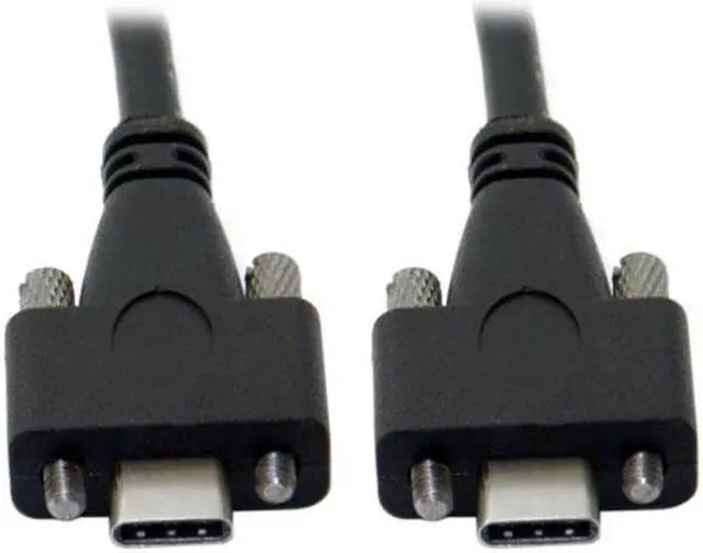 Alt view image 3 of 7 - CY USB 3.1 Type-C Dual M2 Screws Locking to Locking USB-C 10Gbps Data Cable Panel Mount Type