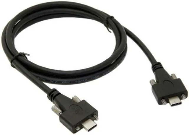 Main image of CY USB 3.1 Type-C Dual M2 Screws Locking to Locking USB-C 10Gbps Data Cable Panel Mount Type