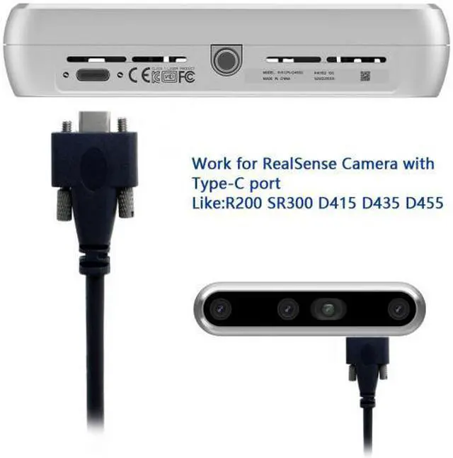 Alt view image 6 of 7 - CY USB 3.1 Type-C Dual Screw Locking to Standard USB3.0 Data Cable 3.0M 2m 3m Panel Mount Type