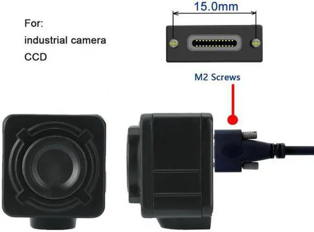 Alt view image 7 of 7 - CY USB 3.1 Type-C Dual Screw Locking to Standard USB3.0 Data Cable 3.0M 2m 3m Panel Mount Type