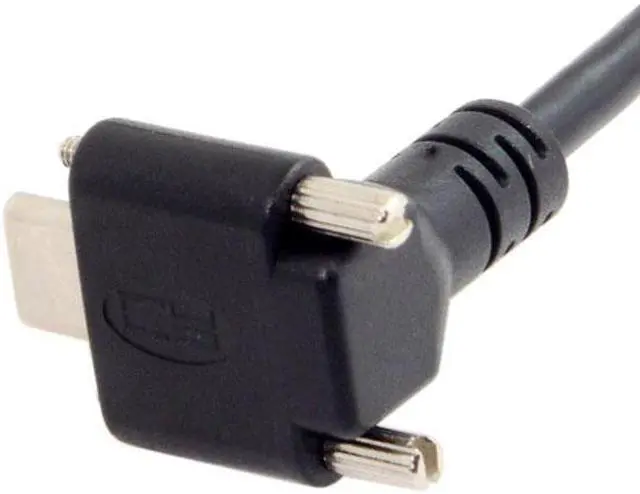 Alt view image 2 of 7 - Cablecc Down Up Angled USB 3.1 Type-C Dual Screw Locking to Standard USB3.0 Data Cable 90 Degree for Camera