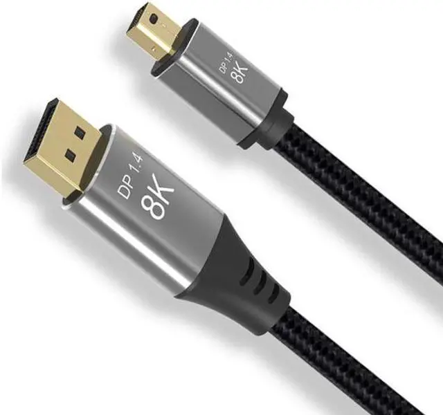 Alt view image 3 of 7 - Xiwai DisplayPort 1.4 8K 60hz Cable Ultra-HD UHD 4K 144hz Mini DP to DP Cable 7680*4320 for Video PC Laptop TV