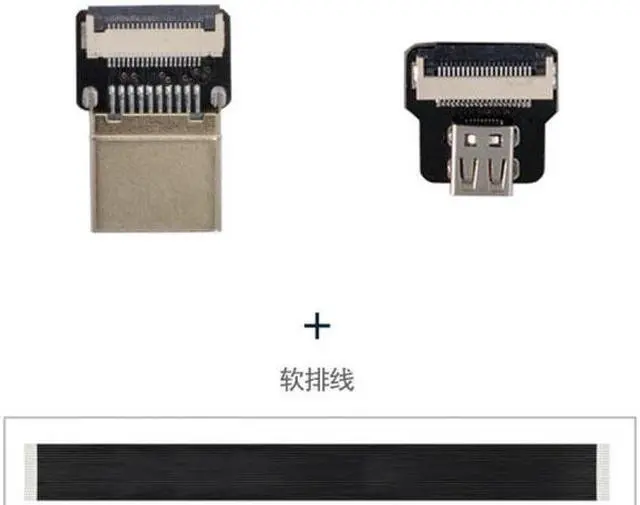 Alt view image 4 of 7 - Cablecc CYFPV HDMI Male to Micro HDMI Female Extension FPC Flat Cable 1080P for FPV HDTV Multicopter Aerial Photography